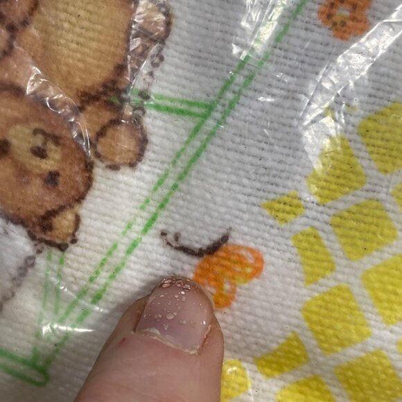 Vintage 2 Daekor Honey Bear Heavyweight Irregular Receiving Blanket Cotton Baby - Picture 8 of 13